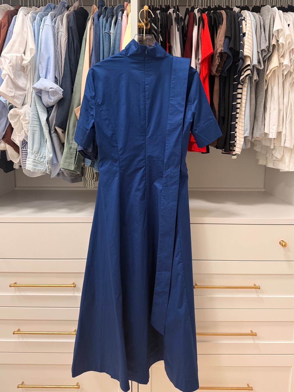 J. McLaughlin Belted Lily Dress in Nautical Navy - Picture 5 of 7